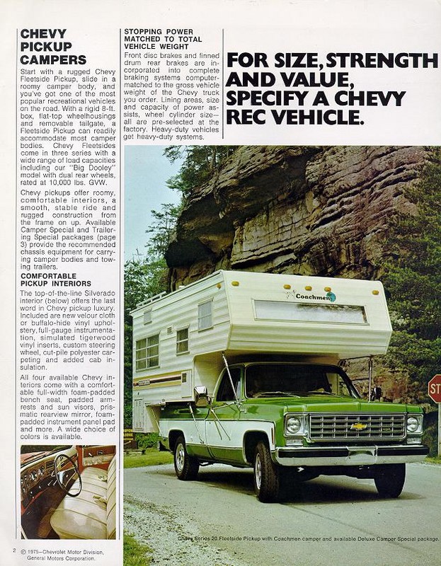 1976 Chevrolet Recreational Vehicles Brochure Page 2